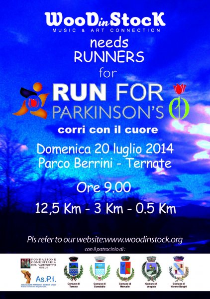 Run for Parkinson's 2014 volantino fronte