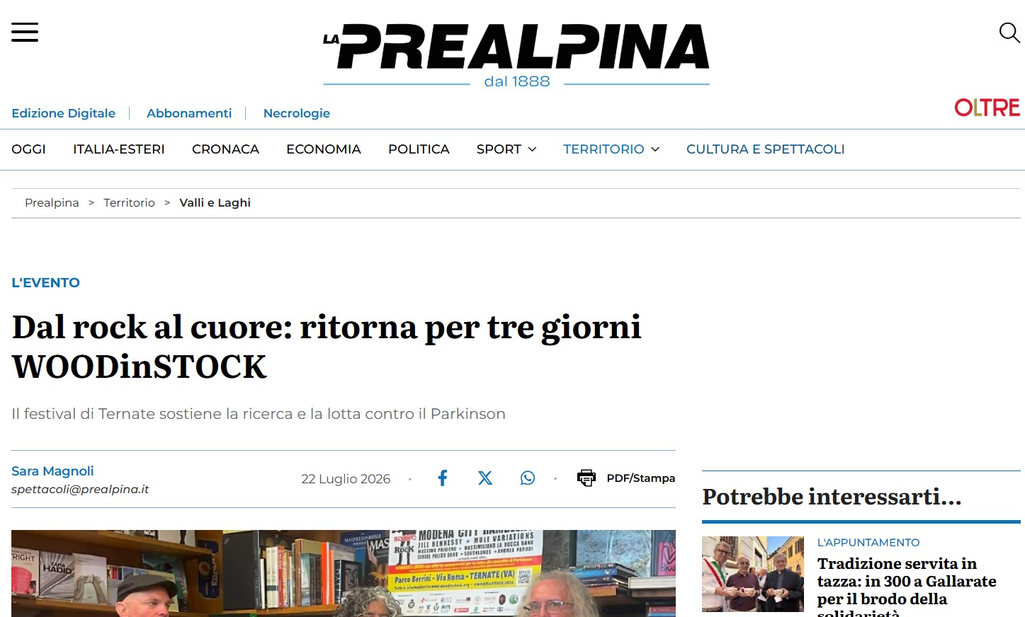 22 Luglio 2026 - LaPrealpina